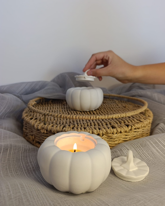 Vela em Abóbora Cerâmica