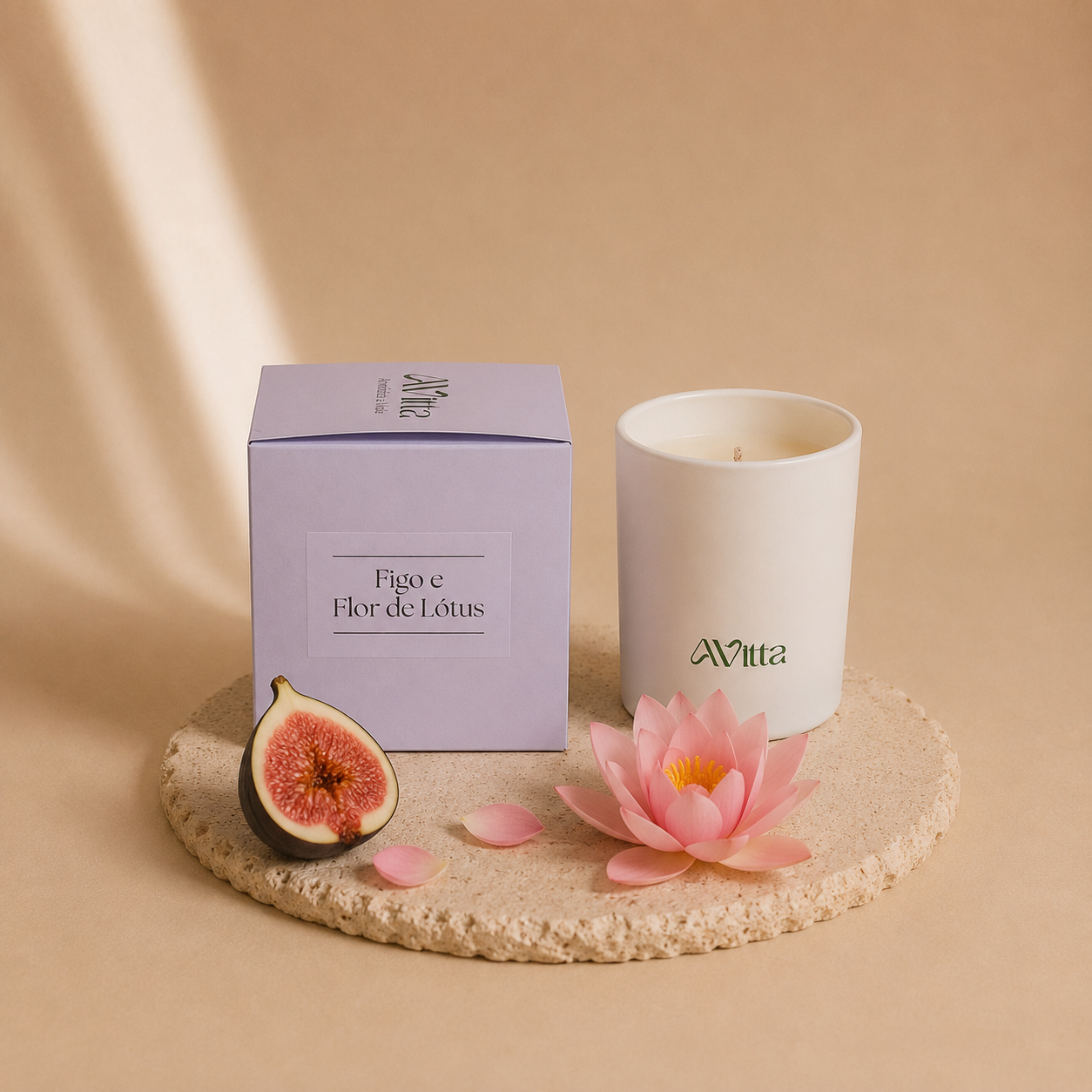 Figo e Flor de Lótus