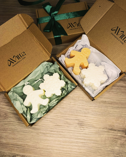 Pack Boneco de Gengibre + Floco de Neve